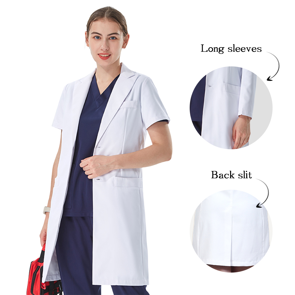 Lab Coat Medical - Doordachte witte laboratoriumjas met reverskraag voor