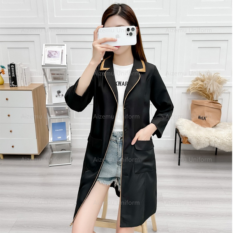 zwart schoonheidsuniform met s - Lab Coat Medical recensie en prijs